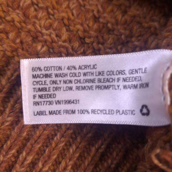 Universal Thread Warm Tan Brown Mock Neck knit Chunky Cropped Sweater Sz Small - Picture 5 of 14